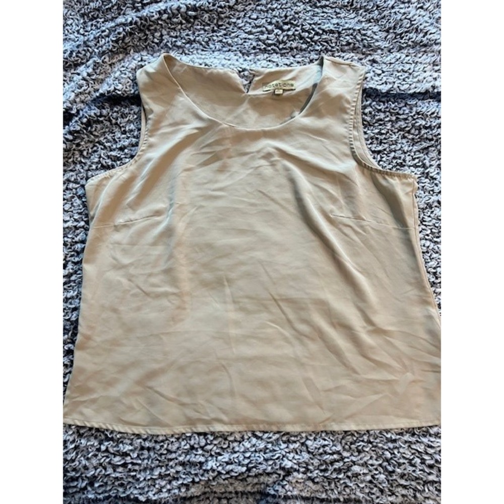 Women's Notations Tan Tank Top/Shell Size XL